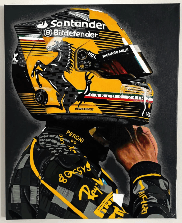 Painting of Carlos Sainz