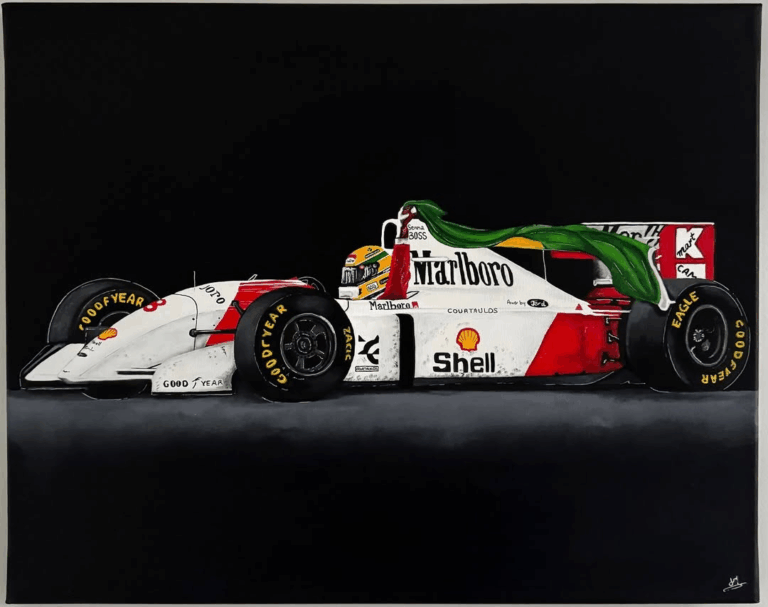 Painting of legend Ayrton Senna