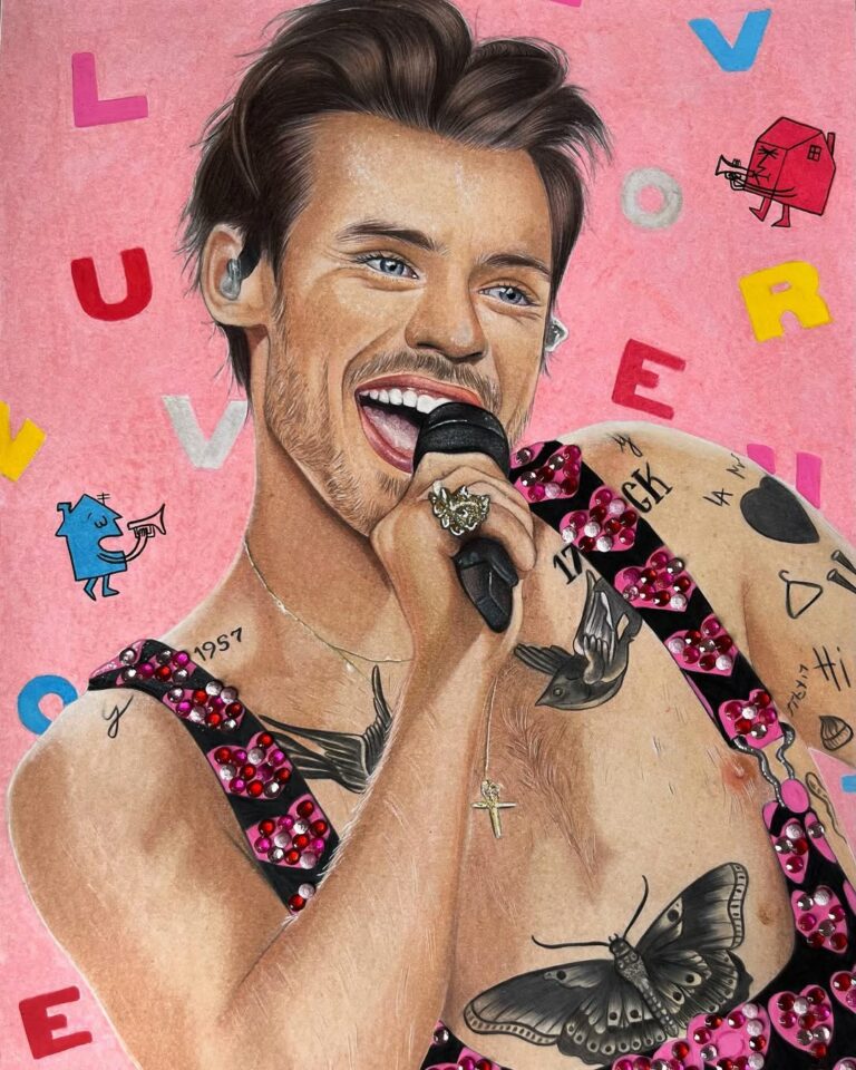 Drawing of Harry styles