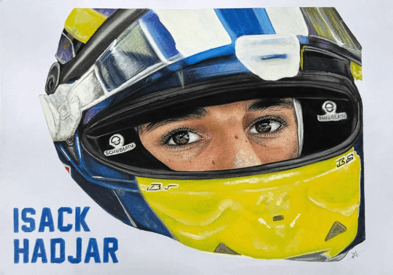 Drawing of Isack Hadjar 