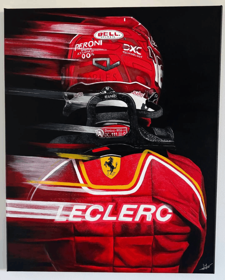 Painting of Charles Leclerc