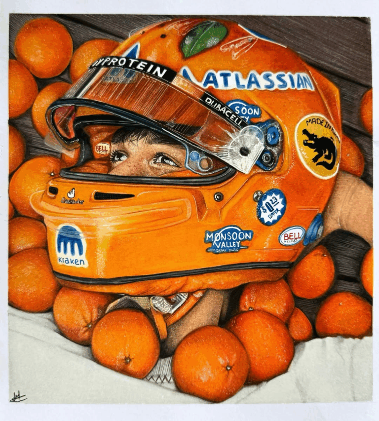Drawing of Alex Albon