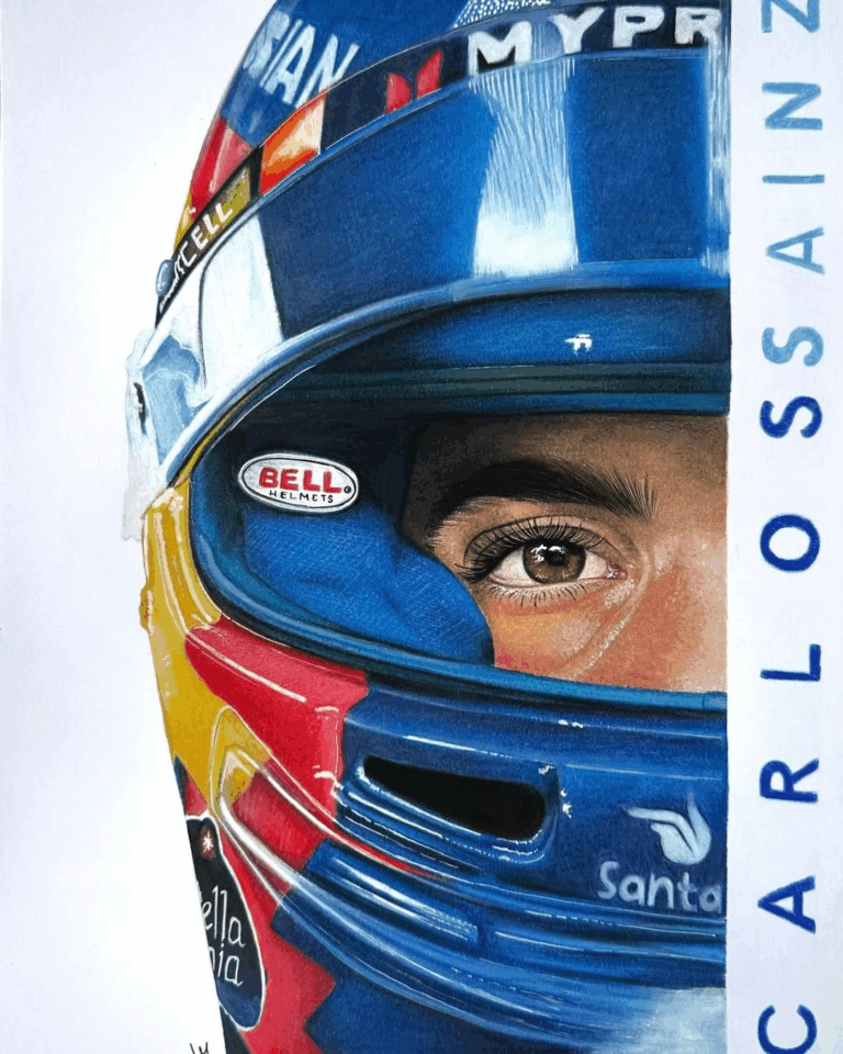 Drawing of Carlos Sainz