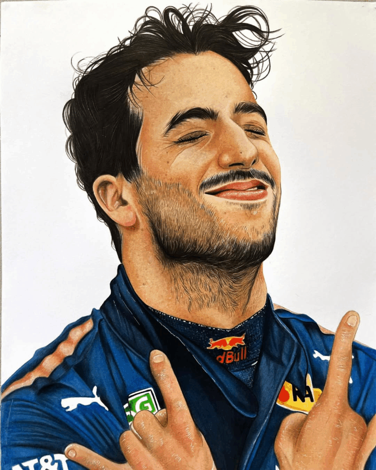 Drawing of Daniel Ricciardo