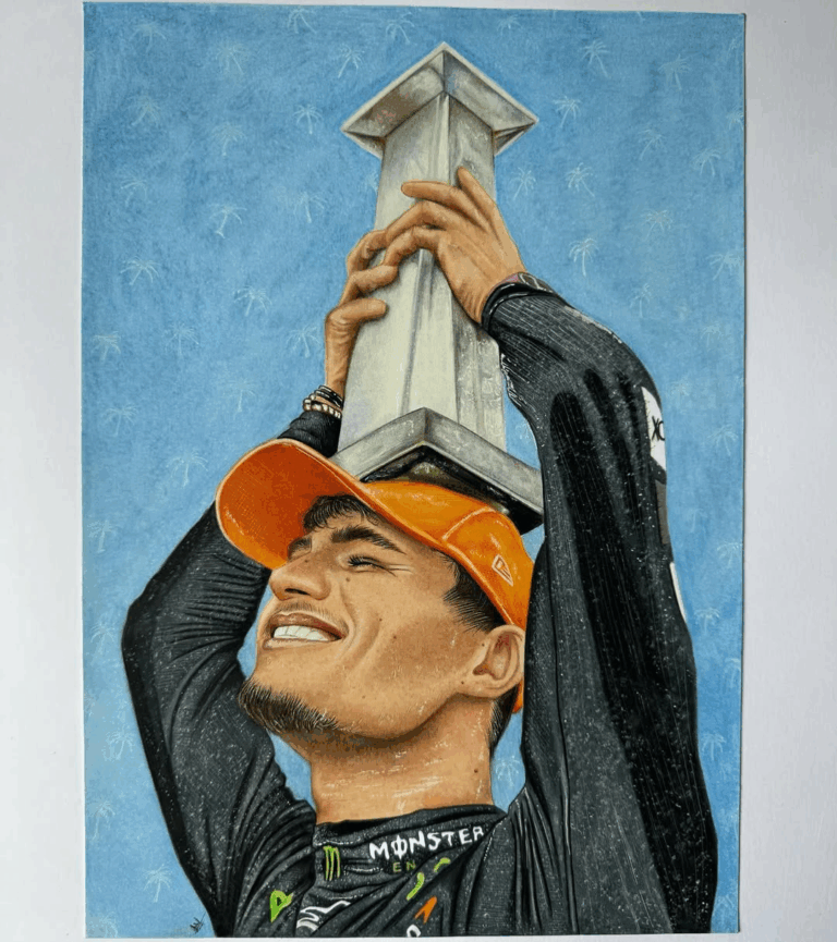Drawing of Lando Norris