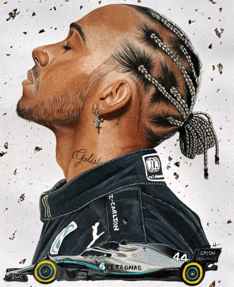 Darwing of Lewis Hamilton