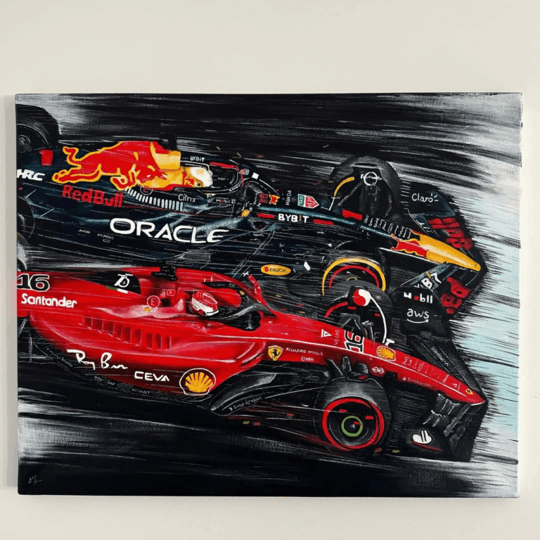 Painting of M. Verstappen & C. Leclerc