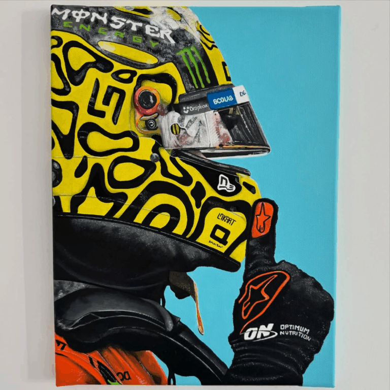 Painting of Lando Norris 
