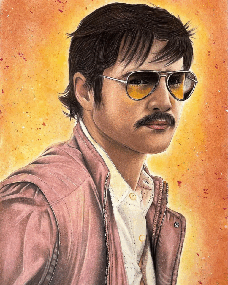Drawing of Pedro Pascal