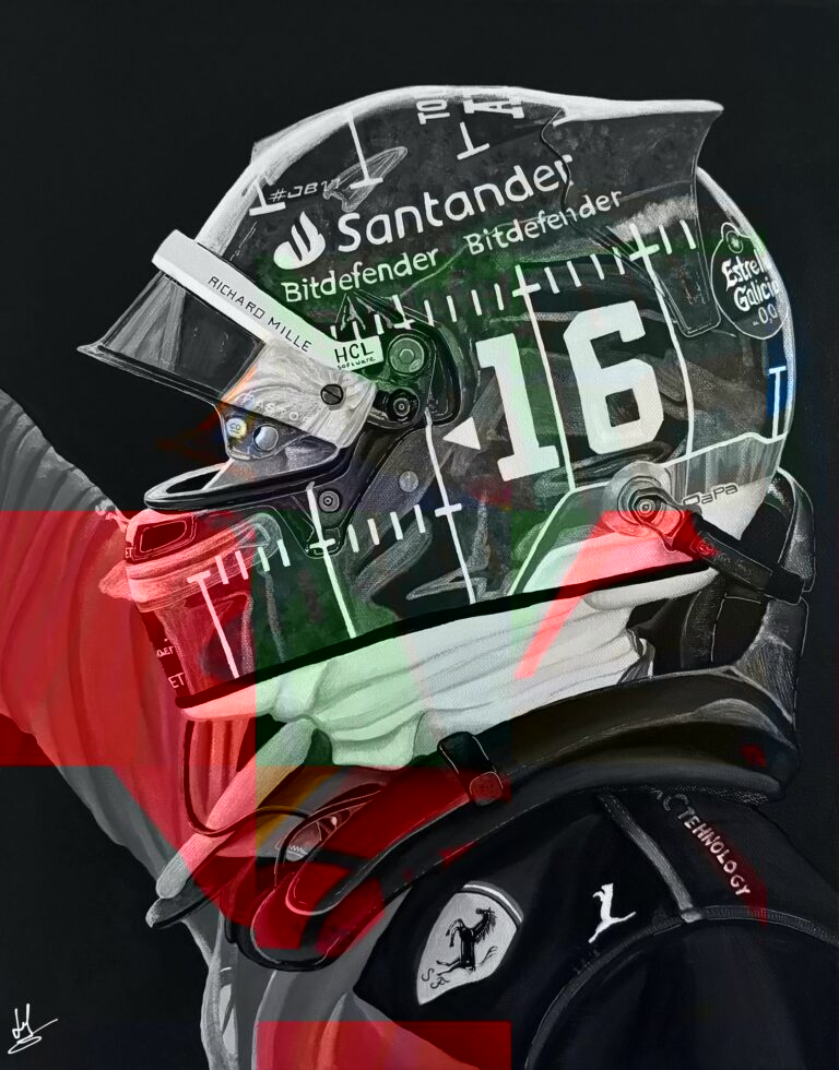 Painting of Charles Leclerc