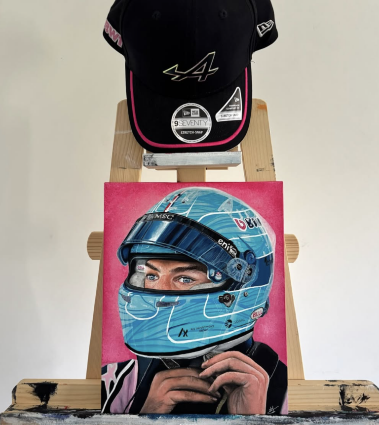 Painting of Pierre Gasly