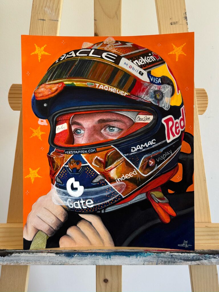 Painting of Max Verstappen