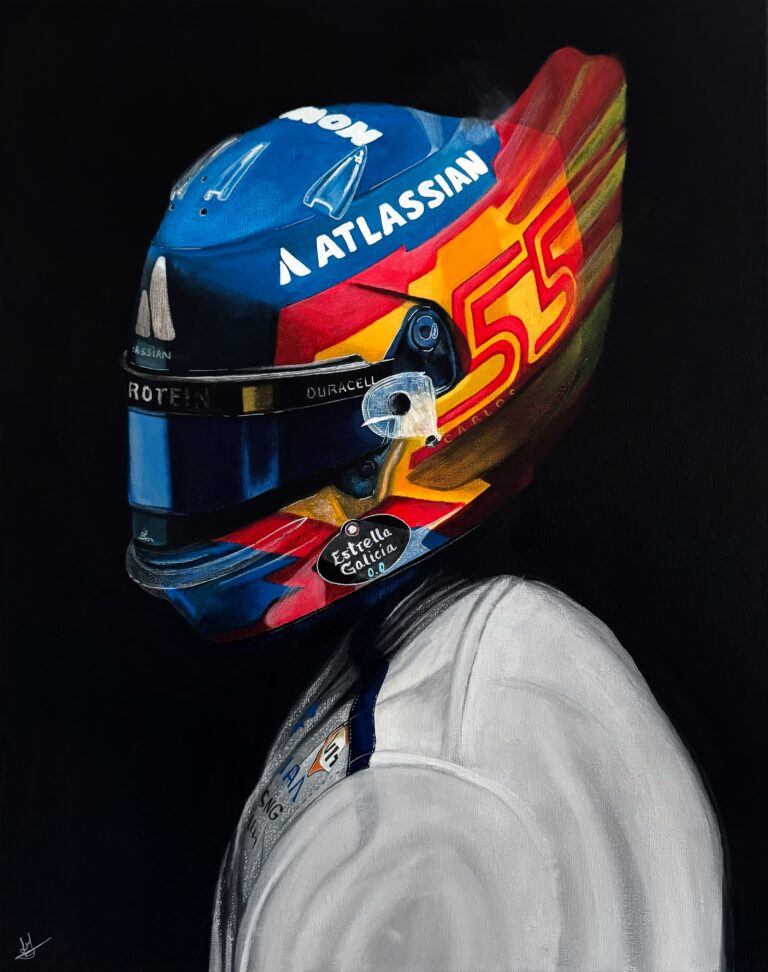 Painting of Carlos Sainz