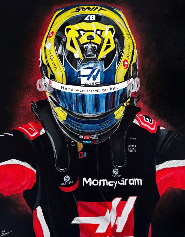 Painting of Ollie Bearman